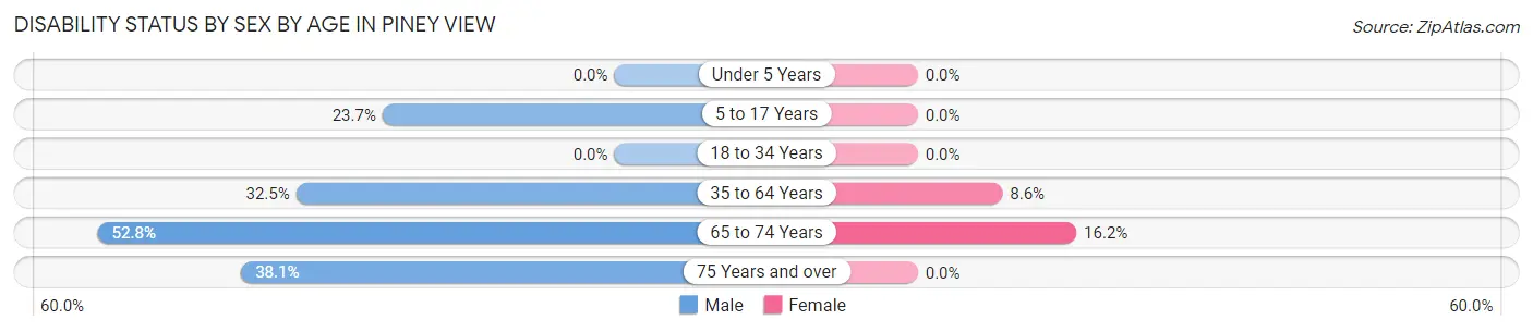 Disability Status by Sex by Age in Piney View