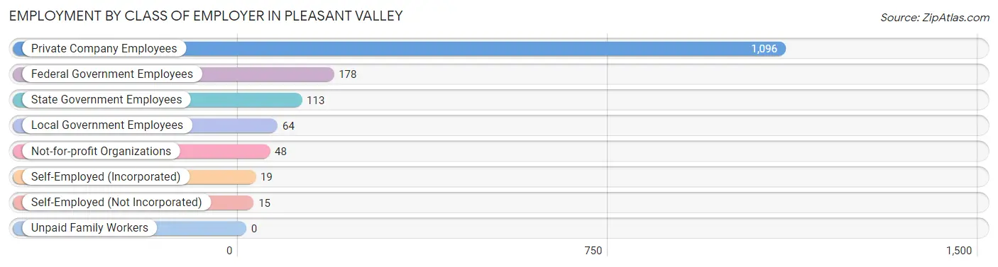 Employment by Class of Employer in Pleasant Valley