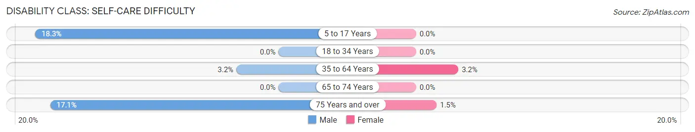 Disability in Shinnston: <span>Self-Care Difficulty</span>