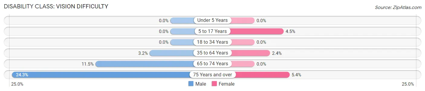 Disability in Shinnston: <span>Vision Difficulty</span>