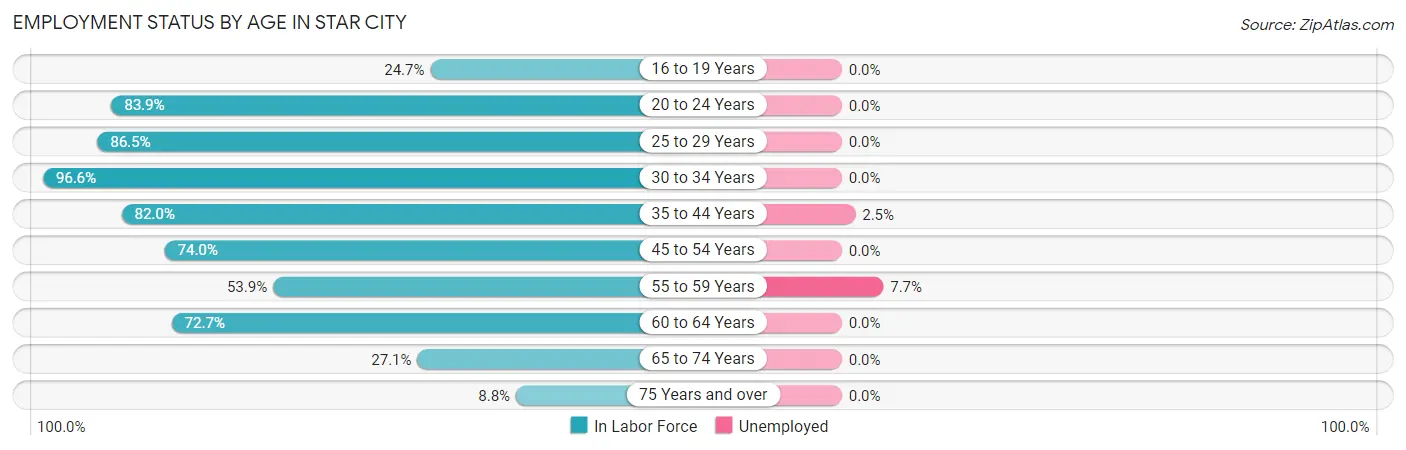 Employment Status by Age in Star City