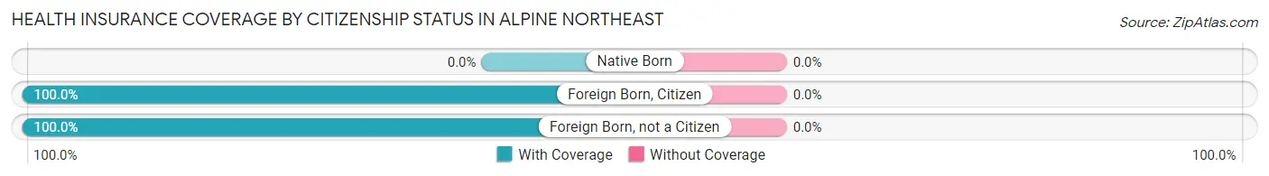 Health Insurance Coverage by Citizenship Status in Alpine Northeast