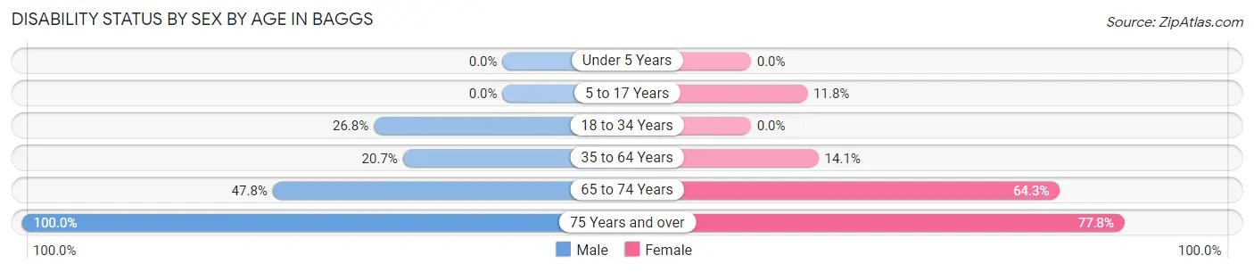 Disability Status by Sex by Age in Baggs