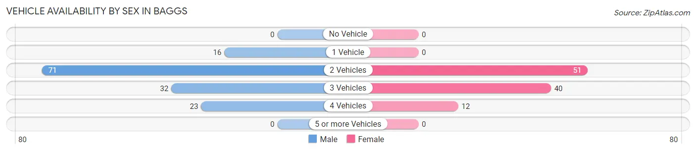 Vehicle Availability by Sex in Baggs