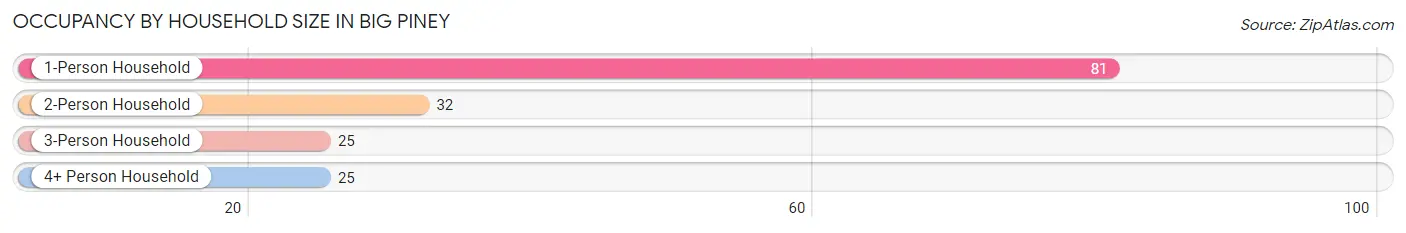 Occupancy by Household Size in Big Piney