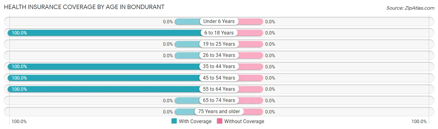 Health Insurance Coverage by Age in Bondurant