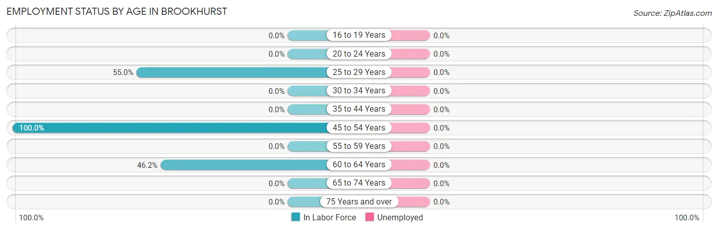 Employment Status by Age in Brookhurst
