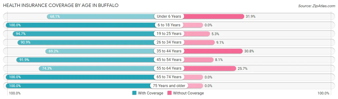 Health Insurance Coverage by Age in Buffalo