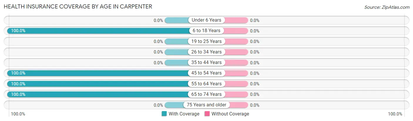 Health Insurance Coverage by Age in Carpenter