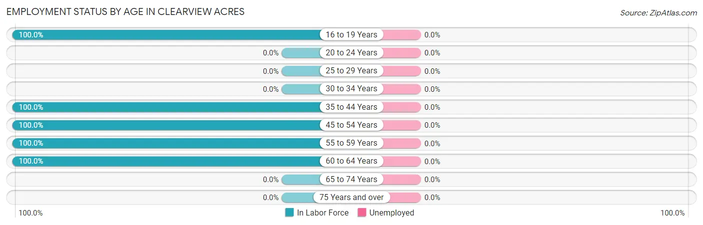 Employment Status by Age in Clearview Acres