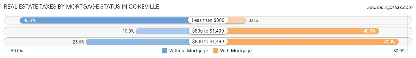 Real Estate Taxes by Mortgage Status in Cokeville