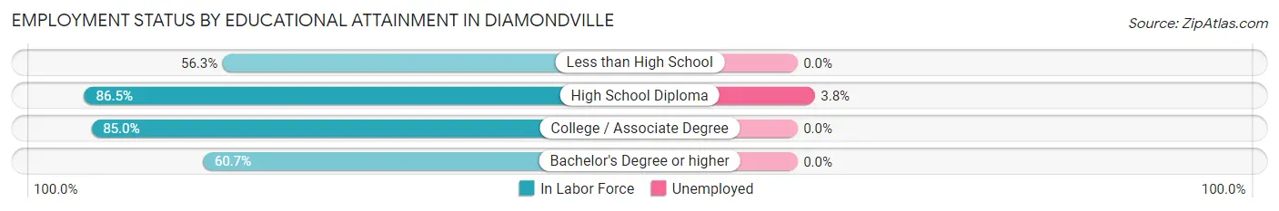 Employment Status by Educational Attainment in Diamondville