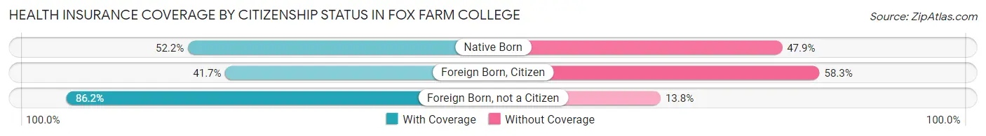Health Insurance Coverage by Citizenship Status in Fox Farm College