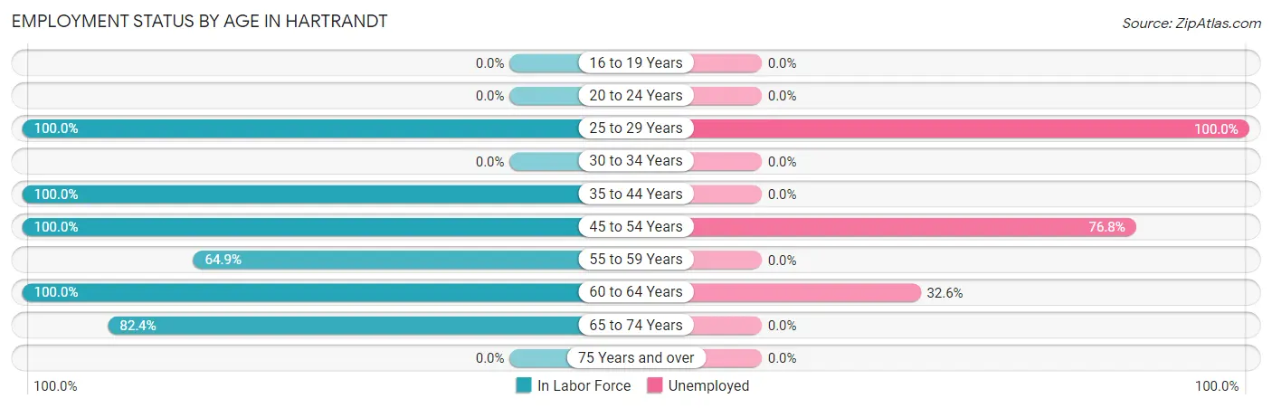 Employment Status by Age in Hartrandt