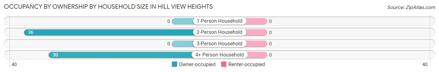 Occupancy by Ownership by Household Size in Hill View Heights