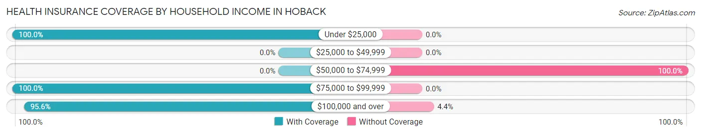 Health Insurance Coverage by Household Income in Hoback