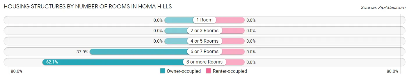 Housing Structures by Number of Rooms in Homa Hills