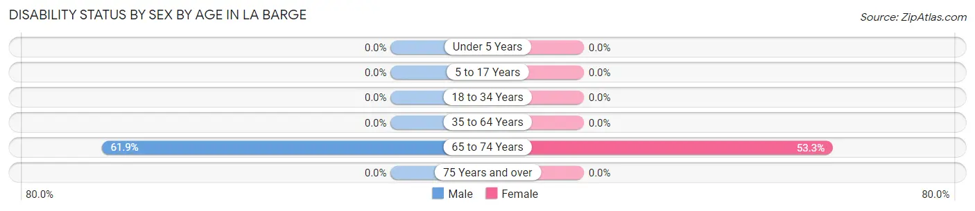 Disability Status by Sex by Age in La Barge