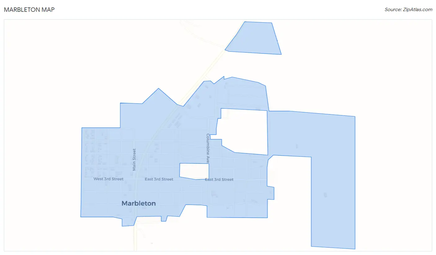 Marbleton Map
