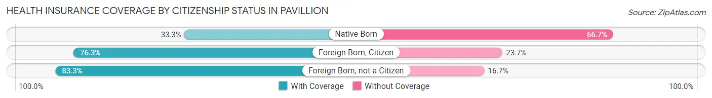 Health Insurance Coverage by Citizenship Status in Pavillion