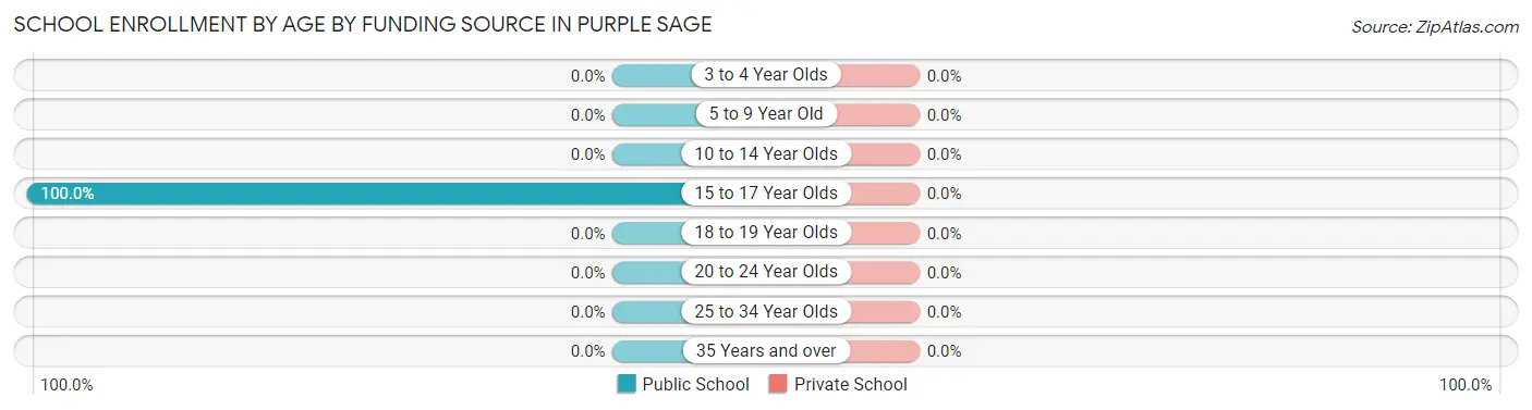 School Enrollment by Age by Funding Source in Purple Sage