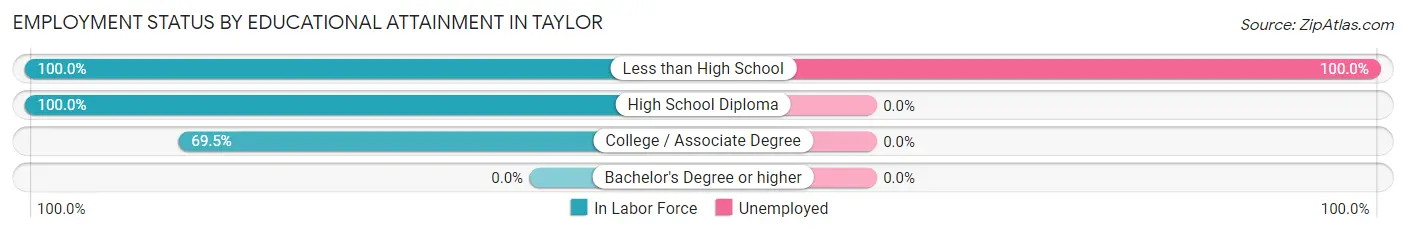 Employment Status by Educational Attainment in Taylor