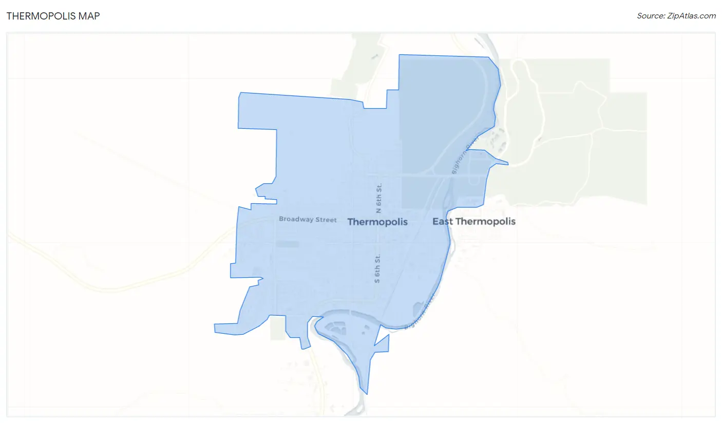 Thermopolis Map