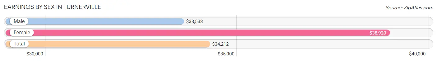 Earnings by Sex in Turnerville