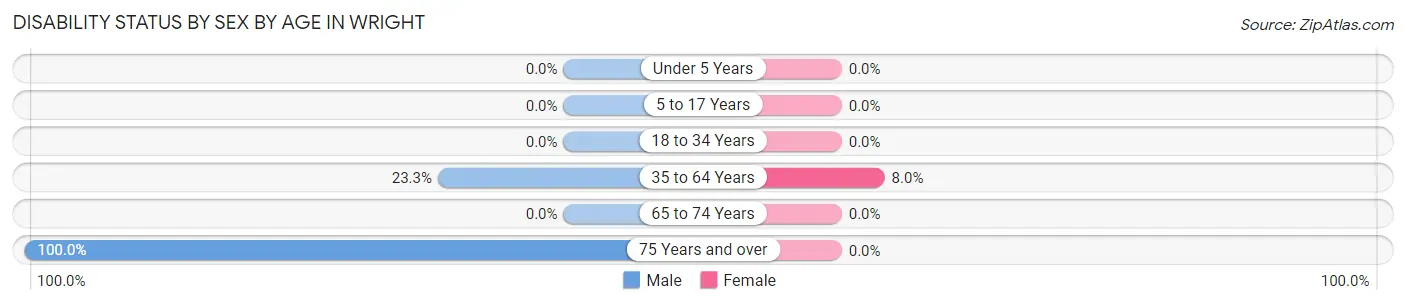 Disability Status by Sex by Age in Wright