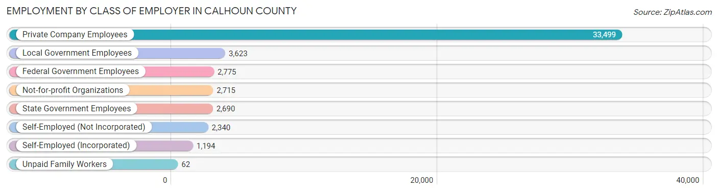 Employment by Class of Employer in Calhoun County