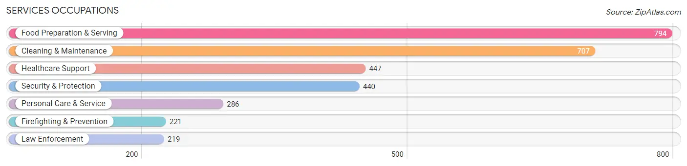 Services Occupations in Chambers County