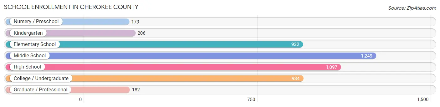School Enrollment in Cherokee County