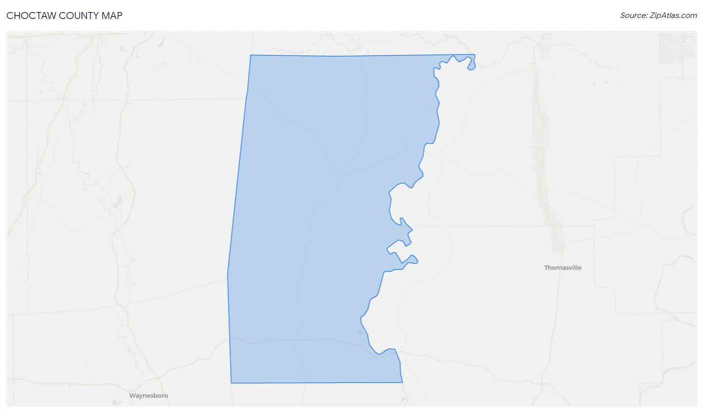 Choctaw County Map