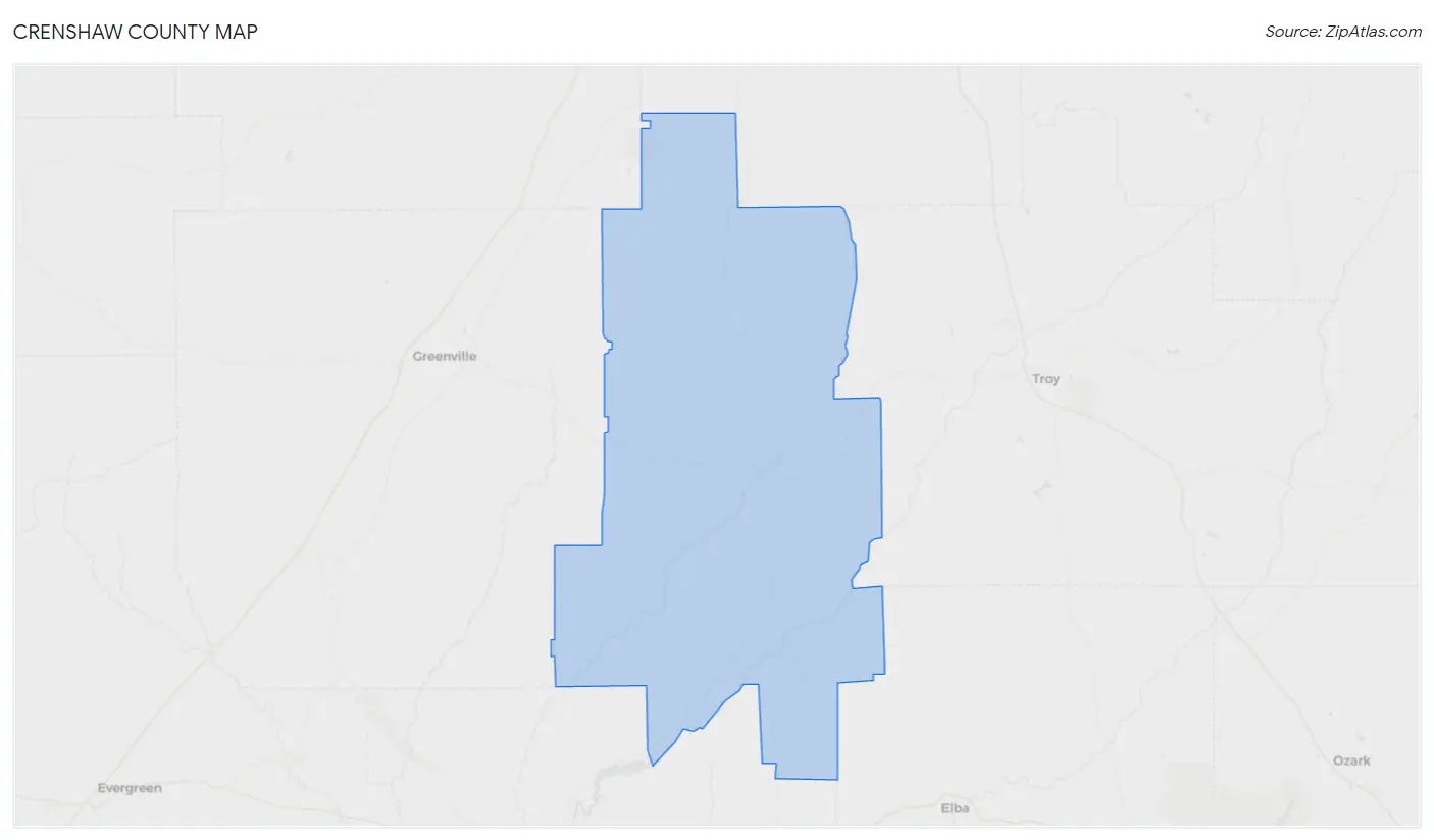 Crenshaw County Map