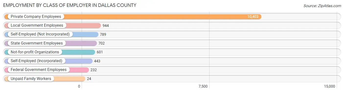 Employment by Class of Employer in Dallas County