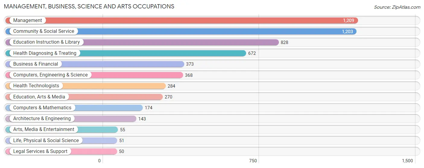 Management, Business, Science and Arts Occupations in Dallas County