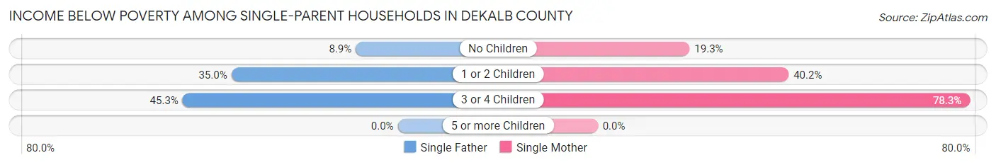 Income Below Poverty Among Single-Parent Households in DeKalb County