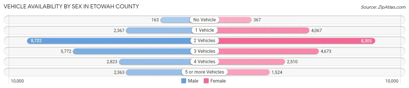 Vehicle Availability by Sex in Etowah County
