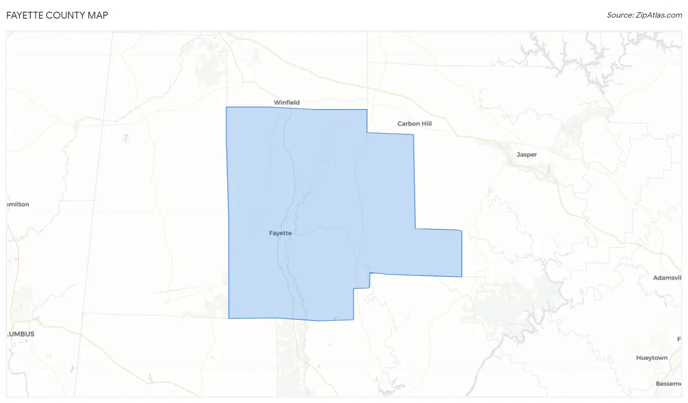 Fayette County Map