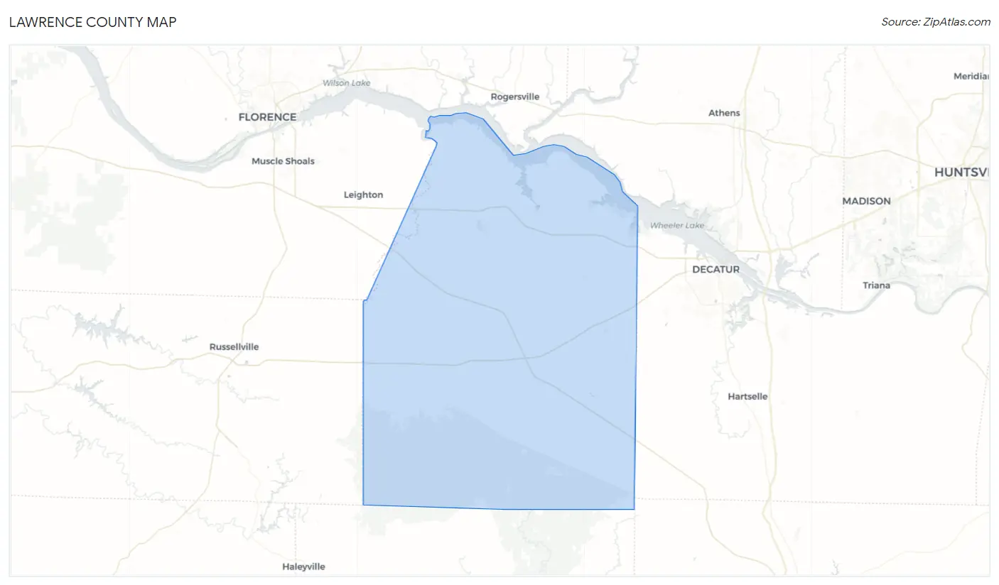 Lawrence County Map