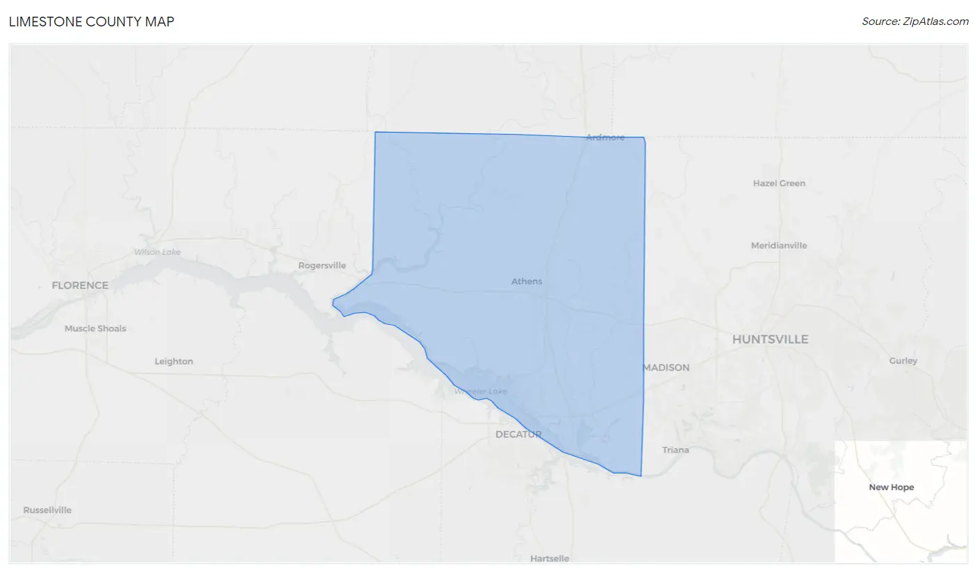 Limestone County Map