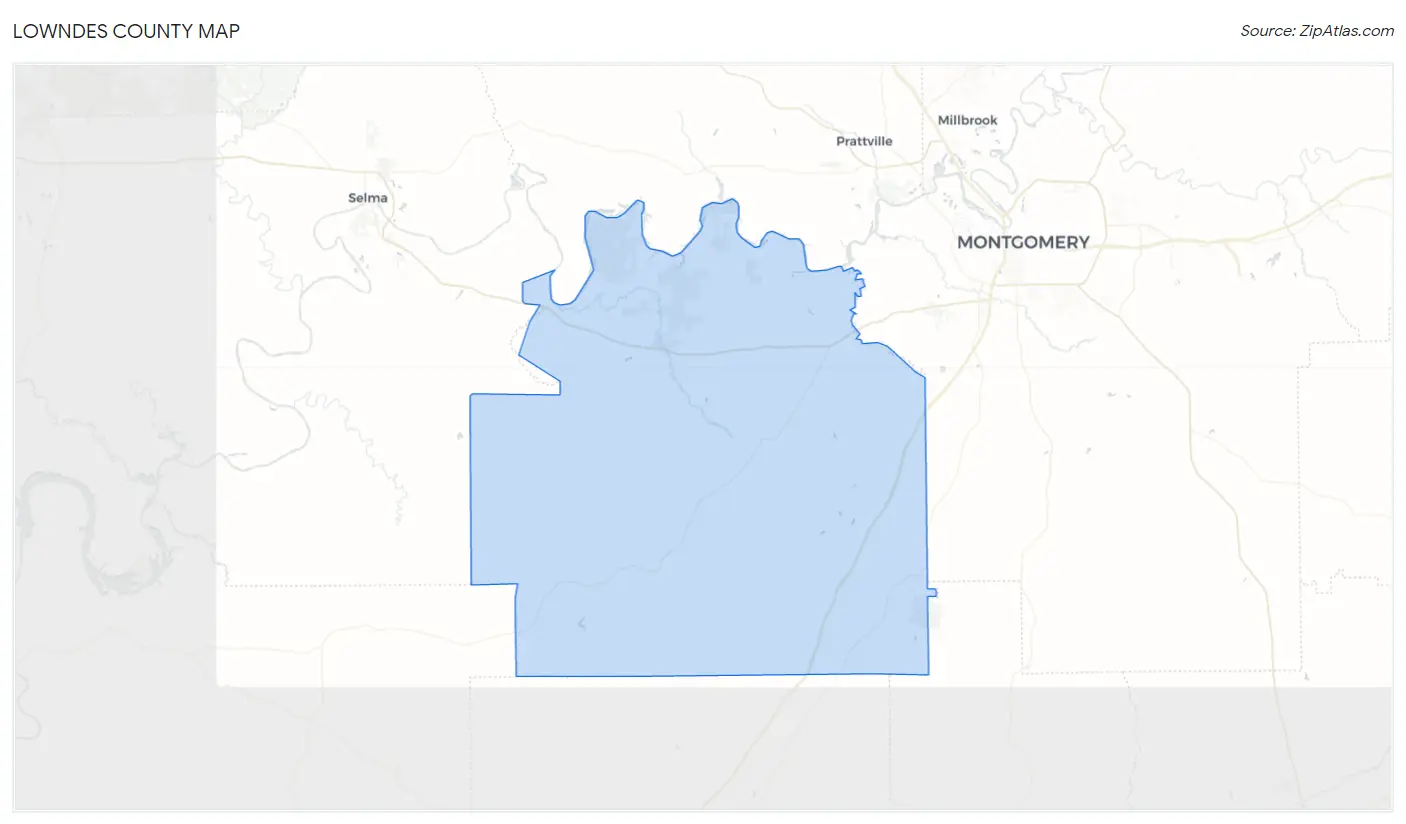 Lowndes County Map