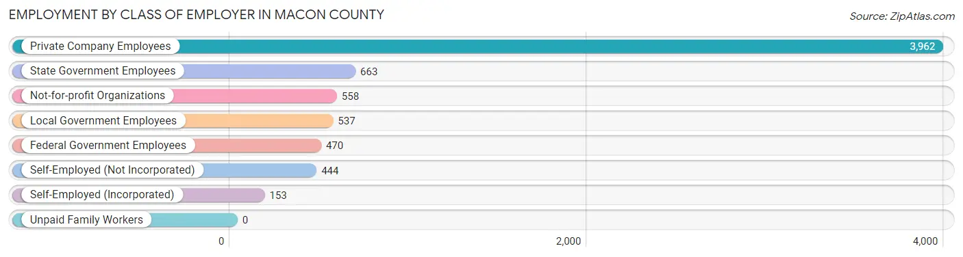 Employment by Class of Employer in Macon County