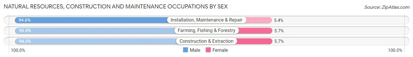 Natural Resources, Construction and Maintenance Occupations by Sex in Morgan County