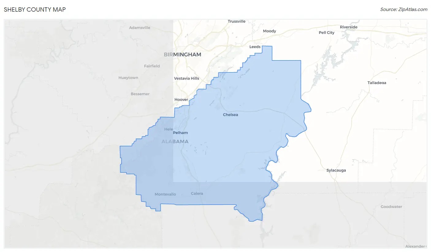 Shelby County Map