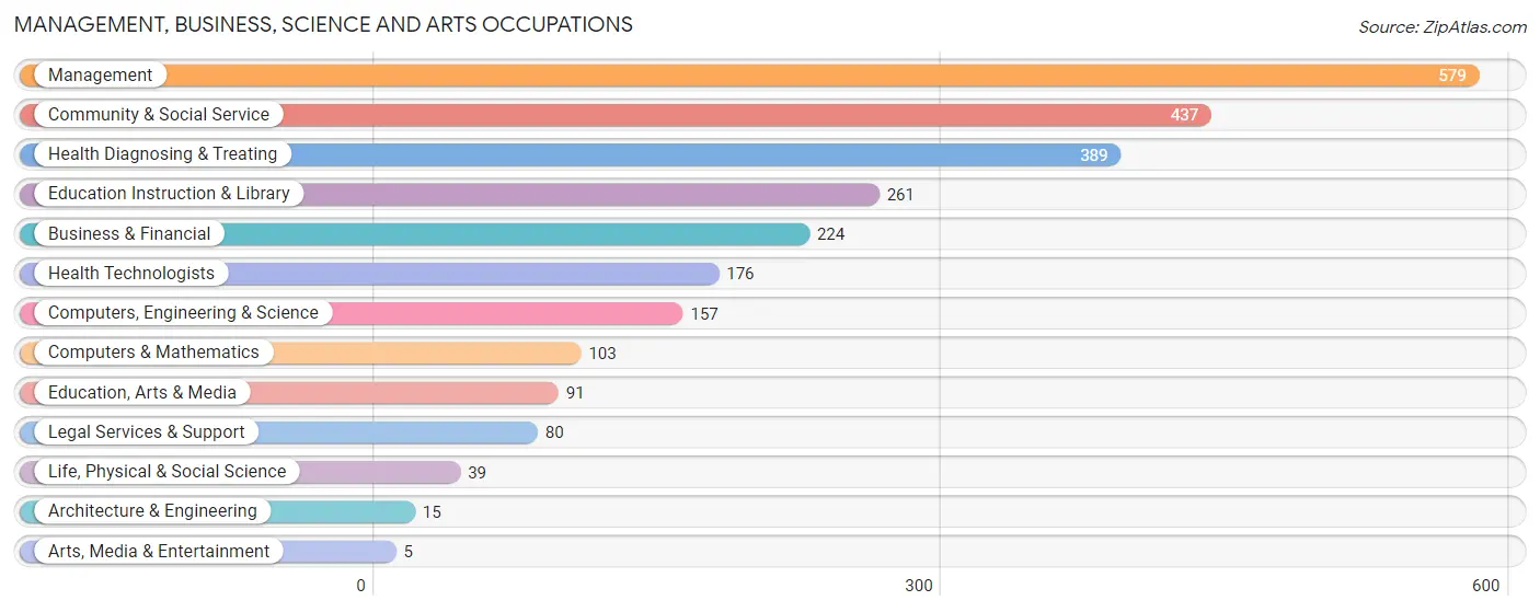 Management, Business, Science and Arts Occupations in Washington County