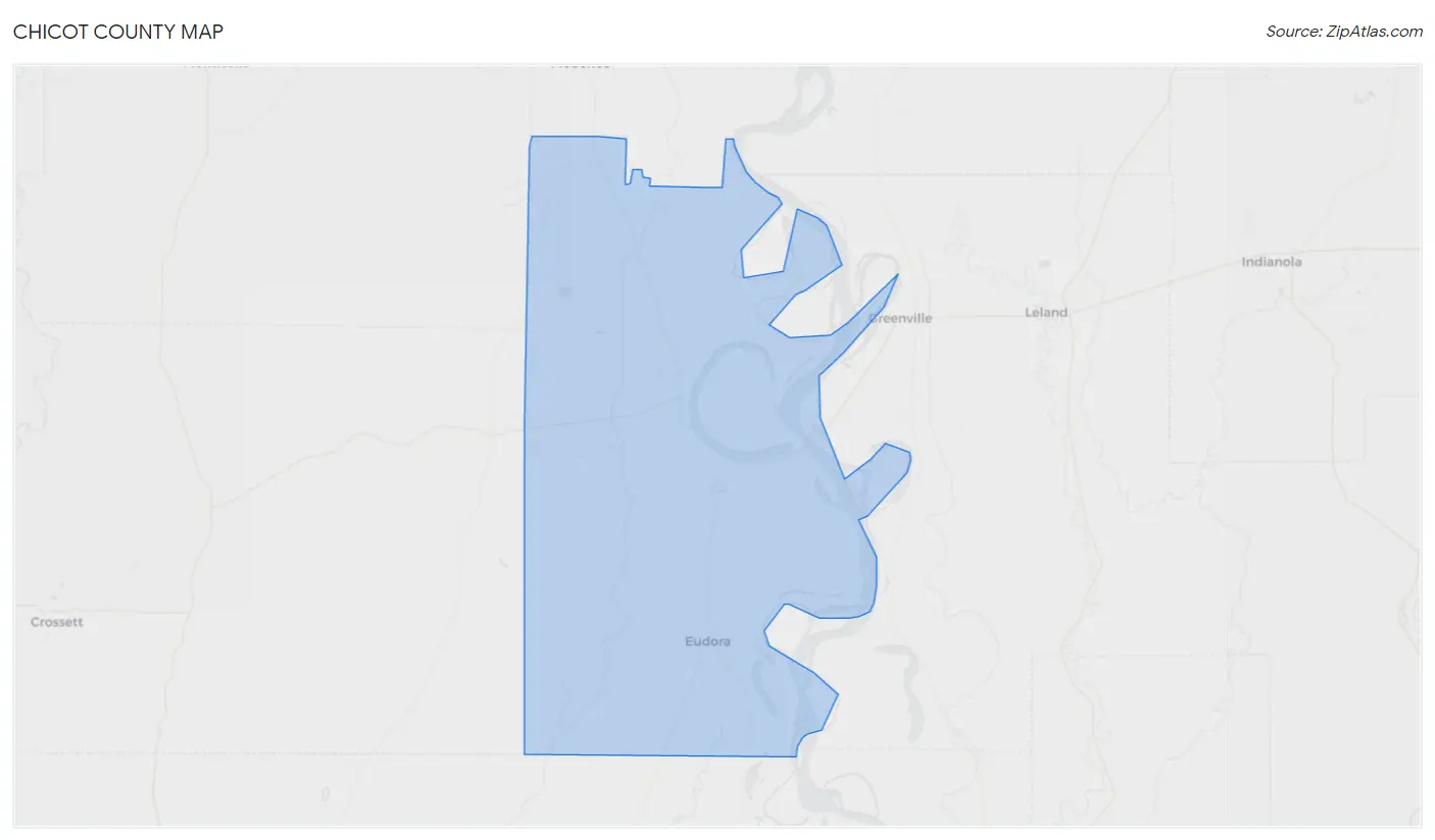 Chicot County Map