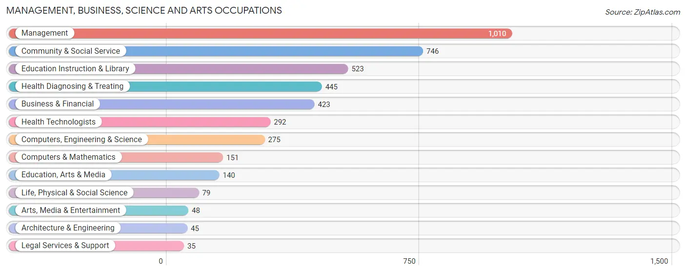 Management, Business, Science and Arts Occupations in Conway County