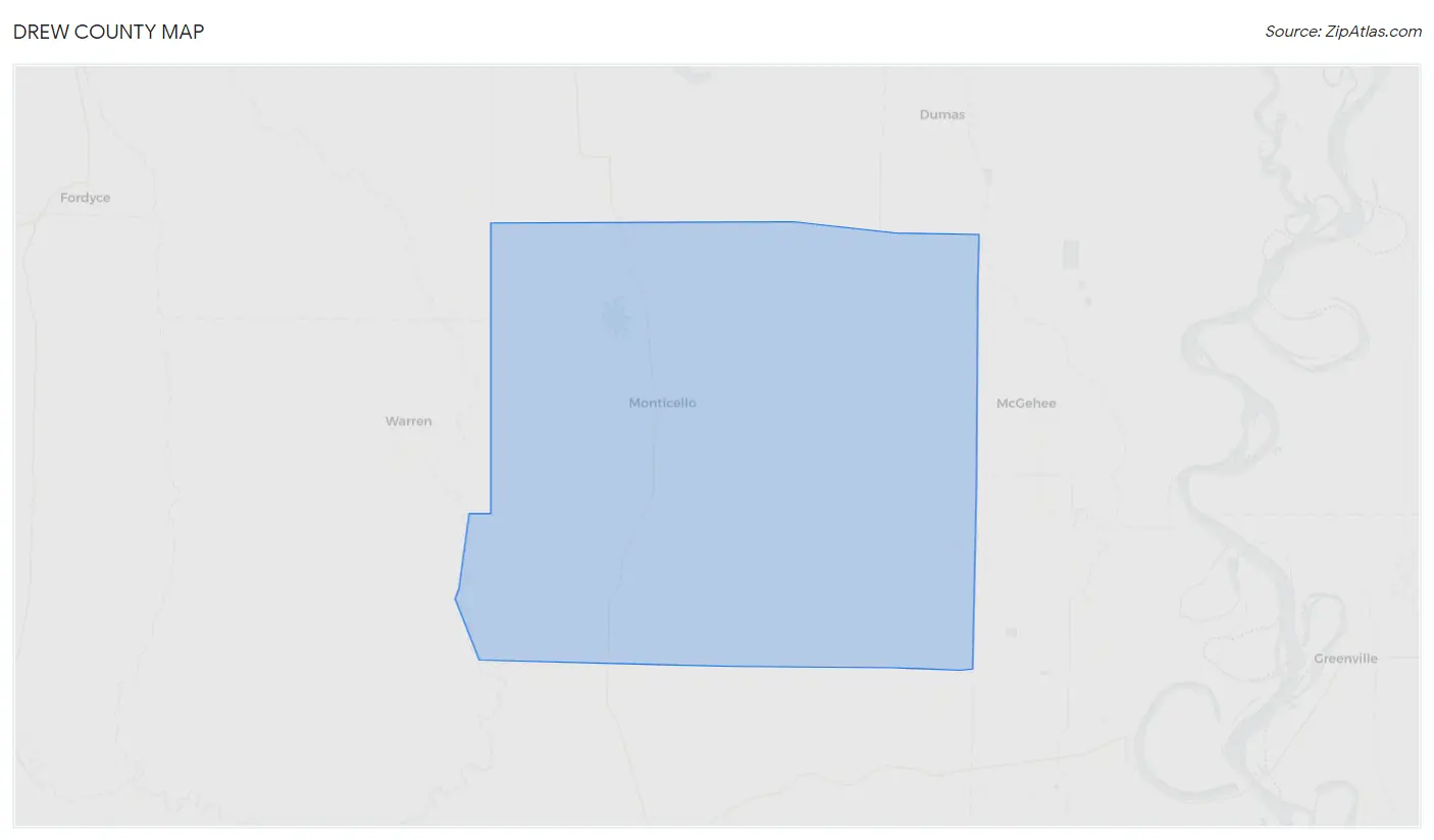 Drew County Map