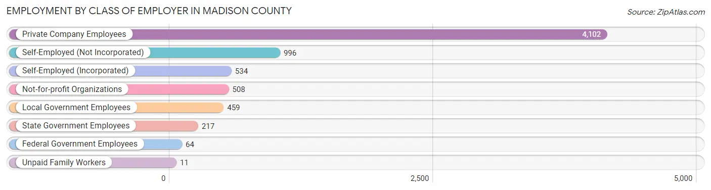 Employment by Class of Employer in Madison County